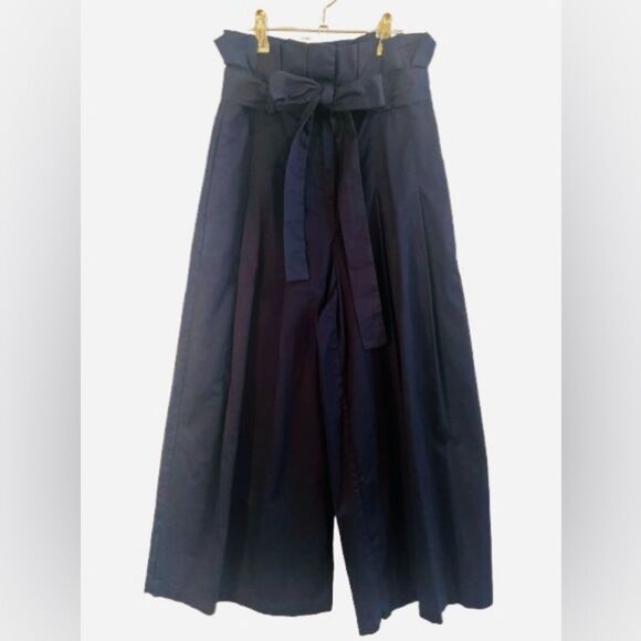 English Factory Navy Wide Leg Trousers - Picture 1 of 8